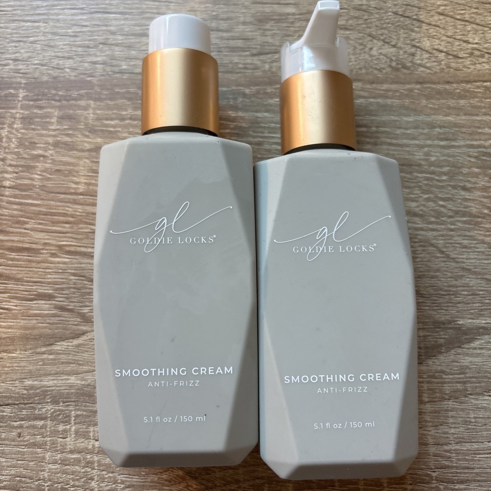 LOT OF 2 Goldie Locks Smoothing Cream Frizz Control Hair Treatment 5.1 fl oz